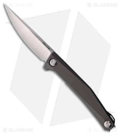 Real Steel Teres Liner Lock Knife Gray Aluminum (3.1" Satin)