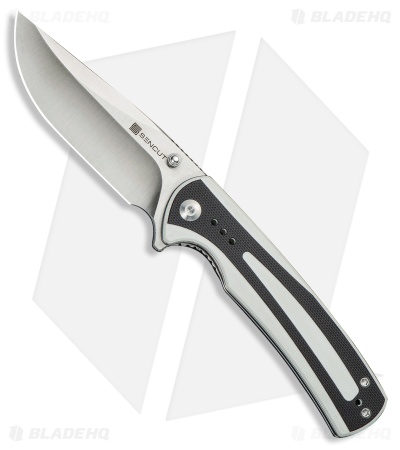 SENCUT Regnator Liner Lock Knife White/Black G-10 (3.5" Satin)