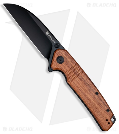 SENCUT Awassi Liner Lock Knife Guibourtia Wood (3.5" Black 9Cr18MoV)