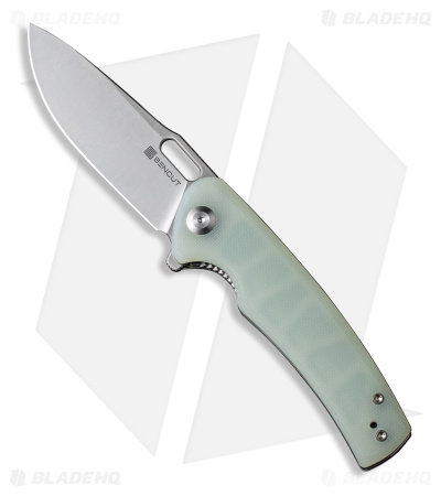 SENCUT Vesperon Liner Lock Knife Natural Jade G-10 (3.35" Satin) -  S20065-2