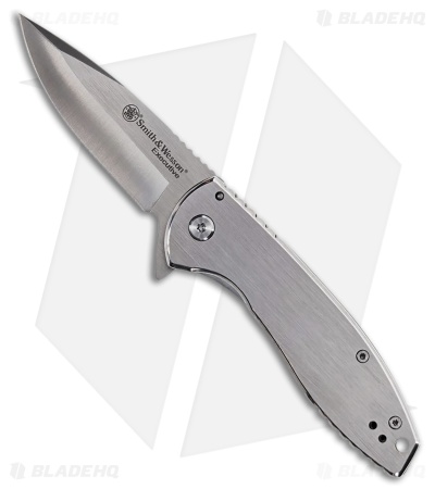 Smith & Wesson Executive Platinum Frame Lock Knife Silver SS (3