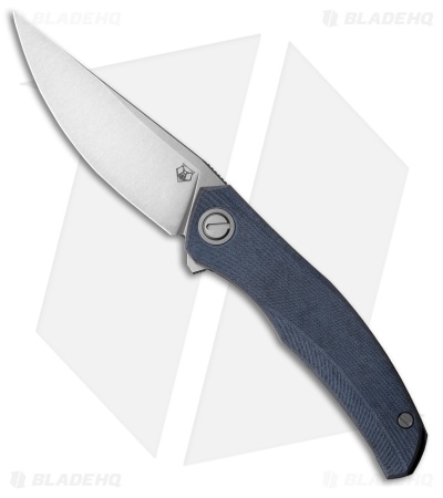 Shirogorov Knives Q95 Ursus Liner Lock Knife Blue Micarta (3.75" SW Elmax)