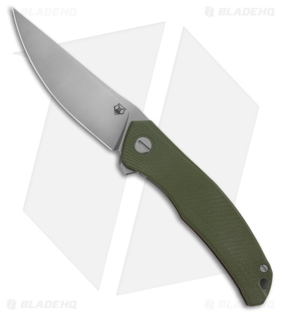 Shirogorov Ursus Quantium Frame Lock Knife Ti/Olive Green G-10 (3.7" SW Cromax)