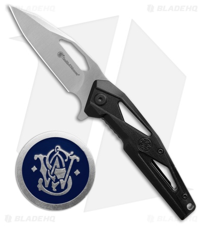 Smith & Wesson EDC Folder Knife With Challenge Coin (3" Satin)