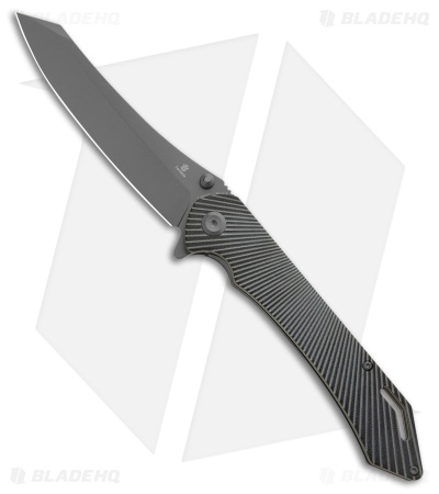 Tenable Knives Colibri Tech Liner Lock Knife Black/Green G-10 (4.3" Gray TiCn)