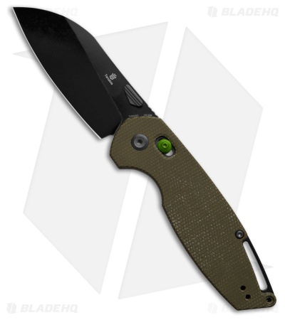Tenable Knives Model 6 Crossbar Lock Knife Green Micarta (3.1" Black)
