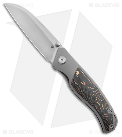 TuyaKnife Envy V4 Frame Lock Knife Titanium/CF Copper (3.25