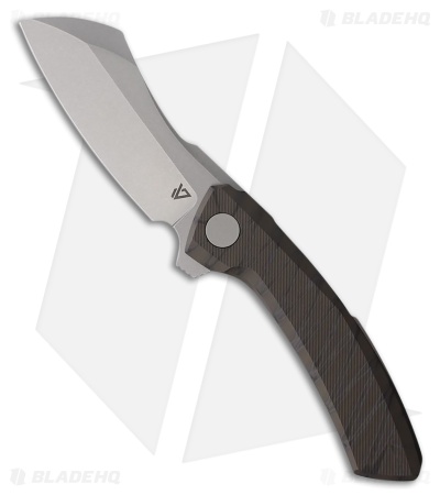 Vanguard Knives Mini Cleaver Frame Lock Knife Flame Titanium (3