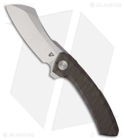 Vanguard Knives Mini Cleaver Frame Lock Knife Flame Titanium (3
