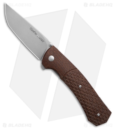 Viper Knives Safe ASLS Liner Lock Knife Burlap Canvas Micarta (3.75" Stonewash)