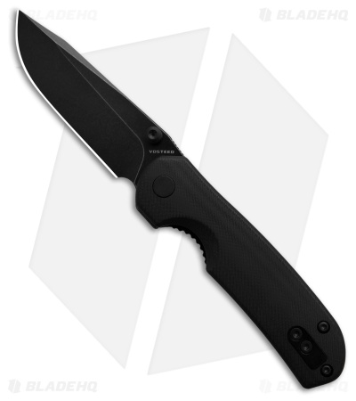 Vosteed Chipmunk Drop Point Liner Lock Knife Black G-10 (2.6" Black 14C28N)