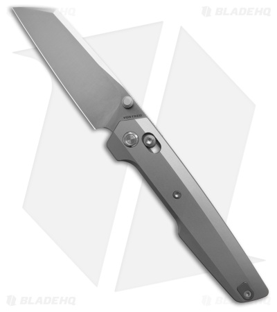 Vosteed Dachshund Reverse Tanto Crossbar Lock Knife Titanium (3.25" Satin M390)