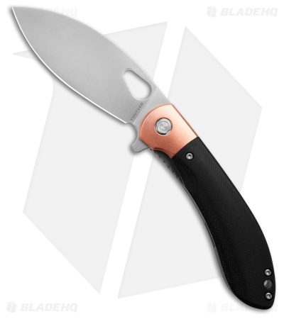 Vosteed Nightshade Drop Point Liner Lock Knife Black Micarta (3.3