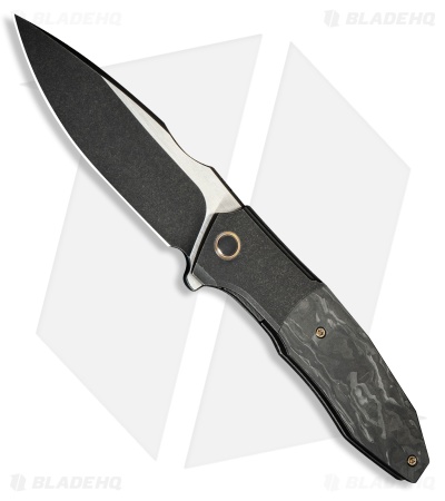 WE Knife Co. Archeozoic Interframe Lock Knife Black Ti/Shredded CF (4" Two-Tone)