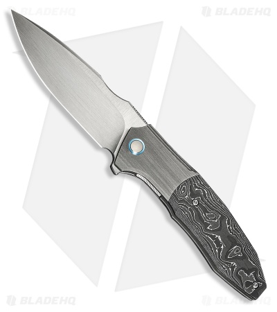 WE Knife Co. Archeozoic Interframe Lock Knife Ti + Aluminum Foil CF (4" Satin)