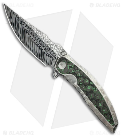 WE Knife Co. Quinseris Knife Crystalized Silver Ti/Jungle Wear CF (4