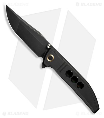 WE Knife Co. Ezinta Integral Frame Lock Knife Black Ti (3.9" Black SW) WE22041-1