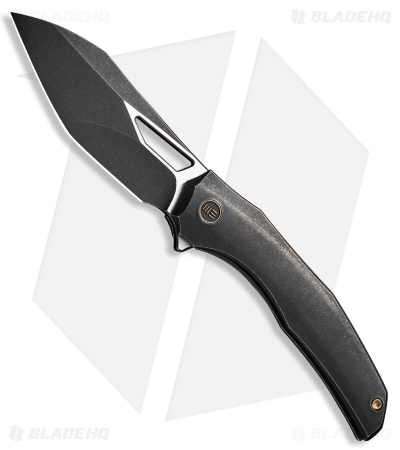 WE Knife Co. Ignio Frame Lock Knife Black SW Titanium (3.5" Two-Tone)
