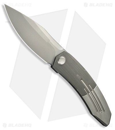 WE Knife Co. Sine Wave Liner Lock Knife Gray/Satin Titanium (3.9" SW)