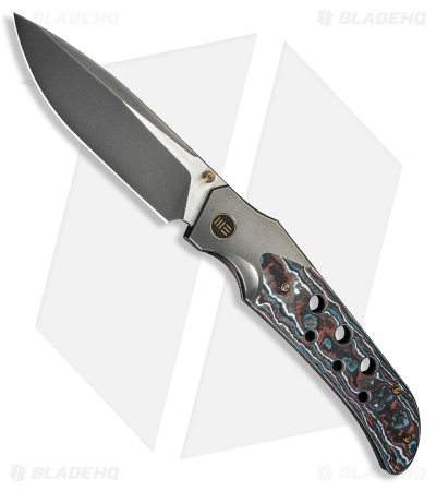 WE Knife Co. WE-Guthrie Frame Lock Knife Gray Ti + Nebula FC (3.9" Gray)