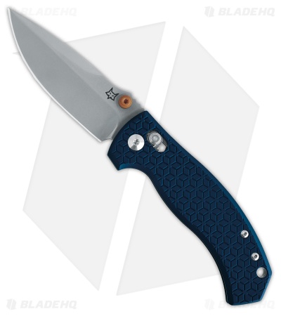 Fox Knives Les George Anzu MagnaCut Crossbar Lock Knife Blue Al (3.2" Stonewash)