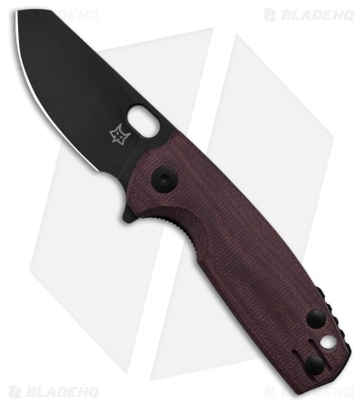 Fox Knives Baby Core Liner Lock Knife Knife Burgundy Micarta (2.25" Black)