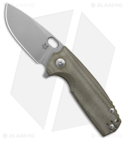 Fox Knives Vox Core Liner Lock Knife Forest Green Micarta (3.14"  Stonewash)