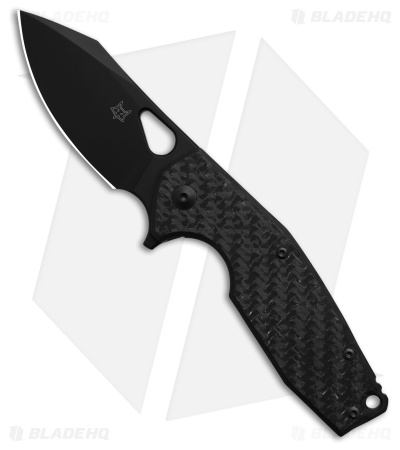 Fox Knives Yaru Frame Lock Knife Black Ti/Carbon Fiber (2.9" Black) FX-FA527CF