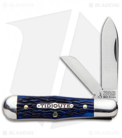 GEC #06 Tidioute Cutlery Pemberton Pocket Knife 2.75" Dark Blue Jigged  062219