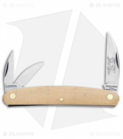 GEC #62 Farm And Field 3.875" Pocket Carver Knife Muslin Micarta