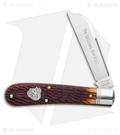 GEC #93 Northfield UN-X-LD Ram's Foot Pocket Knife 3.8" Antique Autumn Jigged