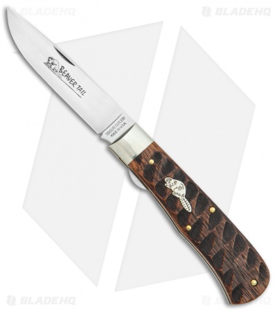 GEC #23 Pioneer Trapper Knife 4.5" Liner Lock Brazilian Cherry Beaver Tail