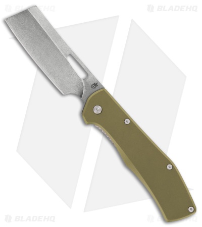 Gerber Flatiron Frame Lock Knife OD Green G-10 (3.6" Stonewash) G1760