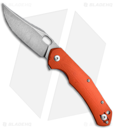 GiantMouse ACE Jutland Liner Lock Knife Orange G-10 (3.3" Stonewash ELMAX)