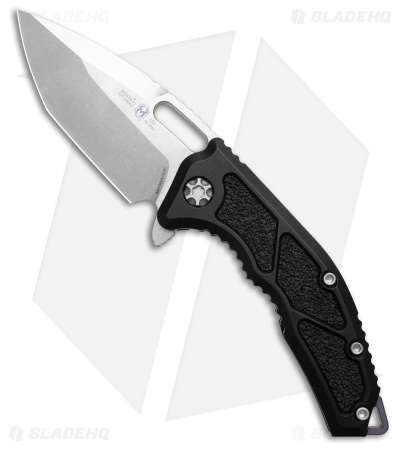 Heretic Knives Medusa Manual MagnaCut Frame Lock Knife Black Aluminum (3" SW)