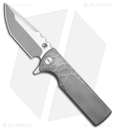 Chaves T.A.K. Tanto Integral Frame Lock Knife Half Rocked Titanium (2.75" Satin)