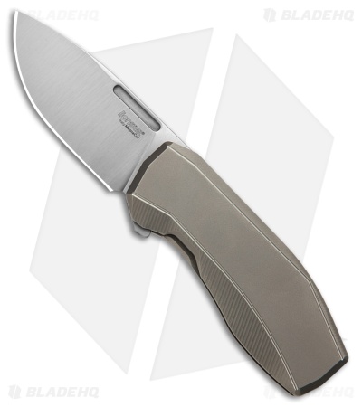 LionSteel Knives N.ONE MagnaCut Frame Lock Knife Gray Titanium (2.6" Satin)