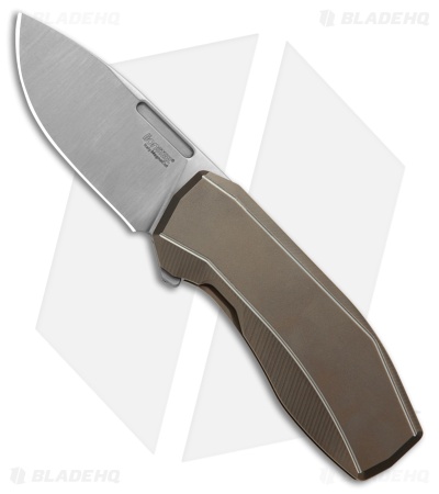LionSteel Knives N.ONE MagnaCut Frame Lock Knife Bronze Titanium (2.6" Satin)