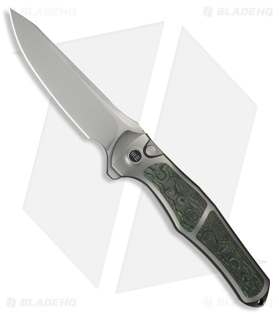 WE Knife Co. 702XI Integral Frame Lock Knife Gray Ti + Jungle Wear CF (3.8