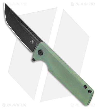 Kansept Knives Anomaly Tanto Frame Lock Knife OD Green Ti (3.1" Black SW)