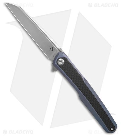 Kansept Knives Arcus Liner Lock Knife Blue Titanium/Carbon Fiber (3.4" Satin)