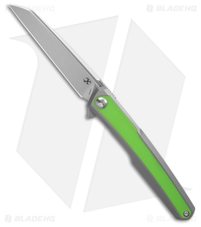Kansept Knives Arcus Liner Lock Knife Titanium/Green G-10 (3.4" Stonewash)