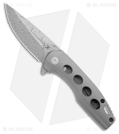 Kansept Knives Cassowary Frame Lock Knife Gray Anodized Ti (2.91