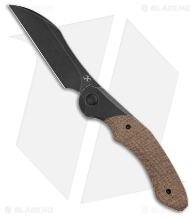 Kansept Knives Cosmos Frame Lock Knife Brown Micarta/Titanium (3.58" Black)