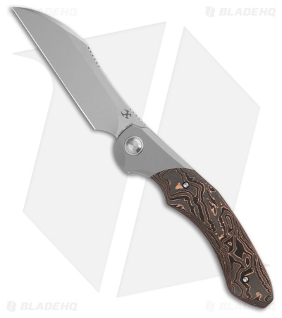 Kansept Knives Cosmos Frame Lock Knife Copper Carbon Fiber/Titanium (3.58