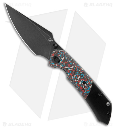 Kansept Knives Fenrir Liner Lock Knife CF/Titanium (3.4" Black SW)