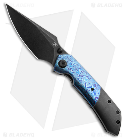 Kansept Knives Fenrir Liner Lock Knife Timascus/Black SW Ti (3.4" BSW)