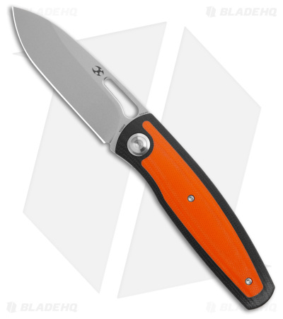 Kansept Knives Mato Liner Lock Knife Black/Orange G-10 (3.1" Satin) K1050A2