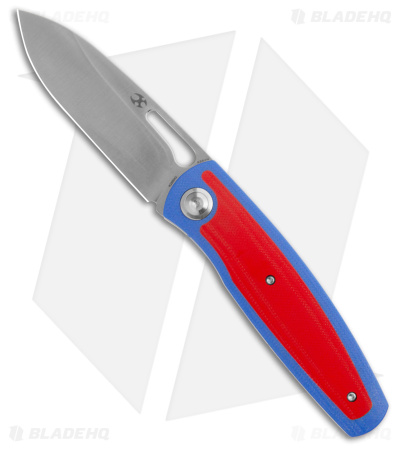 Kansept Knives Mato Liner Lock Knife Blue/Red G-10 (3.1