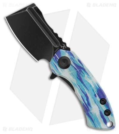 Kansept Knives Mini Korvid Liner Lock Knife Icicle Camo G-10 (1.5" Black SW)
